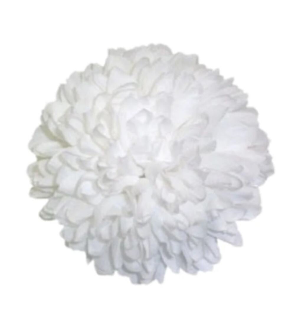 6 1/2" White Artificial Silk Super Mum - 15 Layers Lot of 12 Homecoming Floral